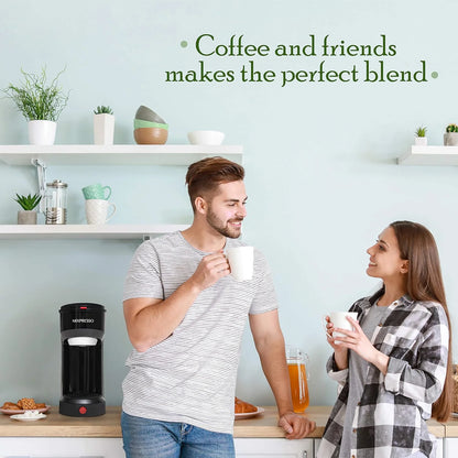 Single Serve Coffee Brewer, K Cup Compatible & Ground Coffee 14 Oz Red