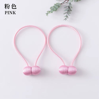 Elegant Magnetic Curtain Tiebacks – 2-Pack Decorative Polyester Buckle Clips for Effortless Style and Hold